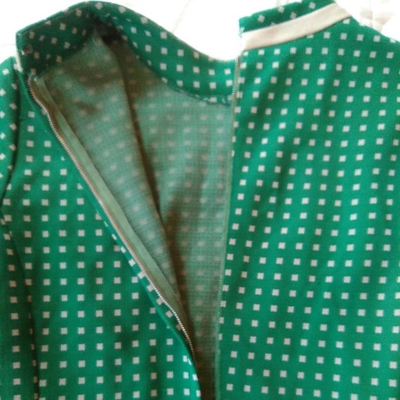 Vintage Green Check Sheath   cc1970 - Picture 2 of 4